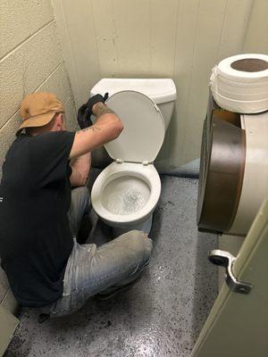 Install toilets