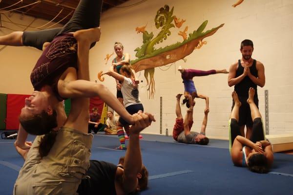 Acro jam during open play!