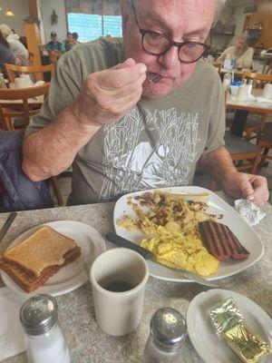 2 egg breakfast at Bluebird Lower Huntington road.