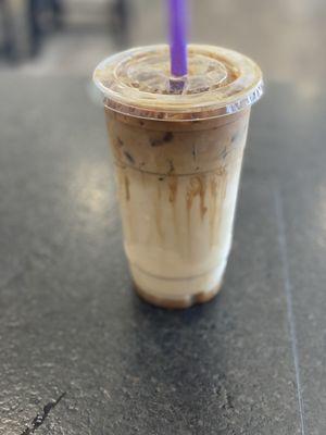 White Chocolate Caramel Iced Coffee + 2 Espresso Shots and 1/2 & 1/2