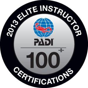 We have won the PADI Elite Instructor award every year since they started it in 2013.