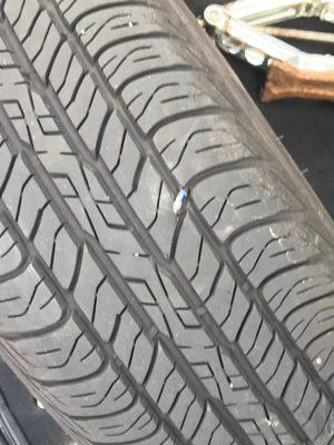 Tire nailed from inside.