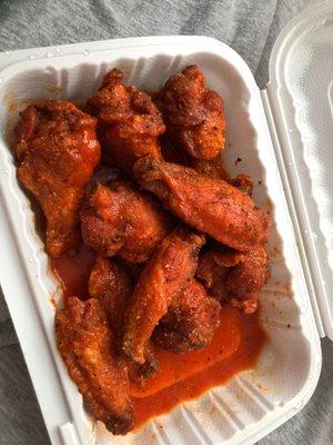 Hot lemon pepper wings