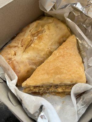 Custard pie and baklava