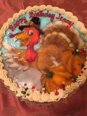 Sister's thanksgiving bday cake!