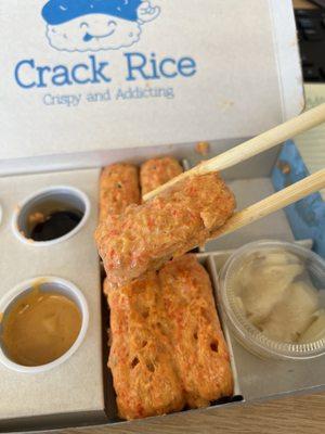 spicy salmon crack rice