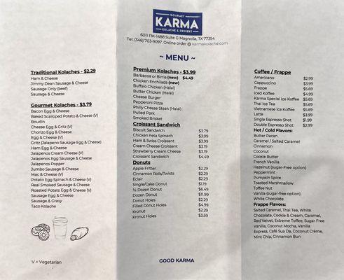 Menu.