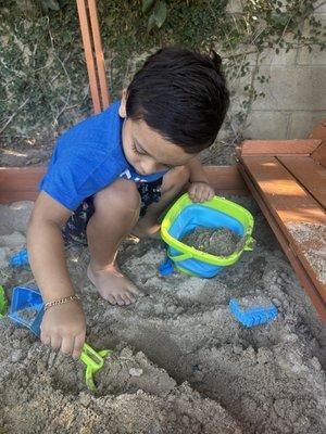 Working in the sandbox!