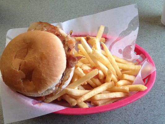 BBQ sandwich and fries.