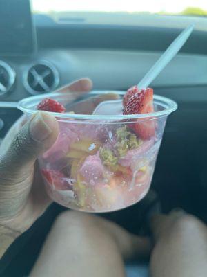 Strawberry and Mango Tutti Frutti Frozen Yogurt