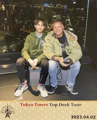 My son and I at Tokyo Tower, April 2023