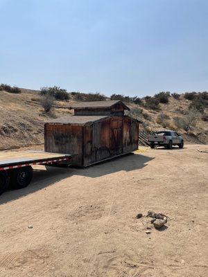 Wooden shed pick up and drop off service by Julians Trailer Rentals (20' x 8' x 9') highly recommend!!