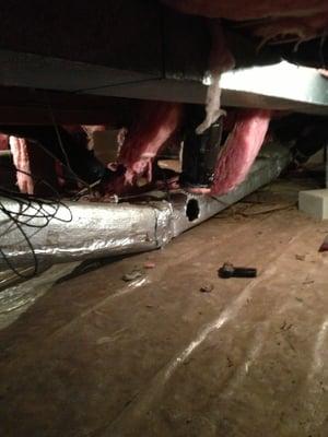 Major to minor air duct repair