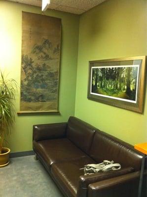 Calming waiting area