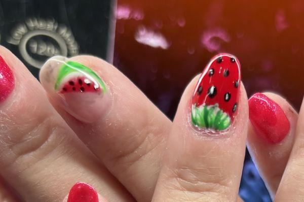 Watermelon and strawberry