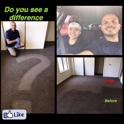 Before & After carpet