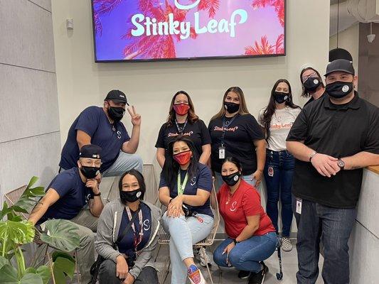 Stinky leaf staff masked up and ready to help you select the finest cannabis in the desert!