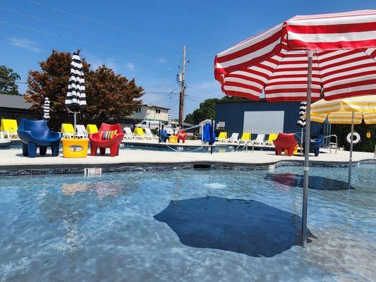 Our resort pools are spectacular! We've got ledges, fountains, bar stools and tables, umbrellas, volleyball -- something for everyone!