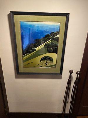 This is a rare AP by Eyvind Earle.  Kristina picked all the details for the frame.