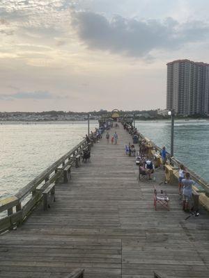 Walking down the pier