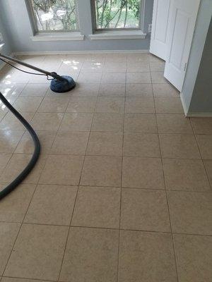 Residential tile cleaning