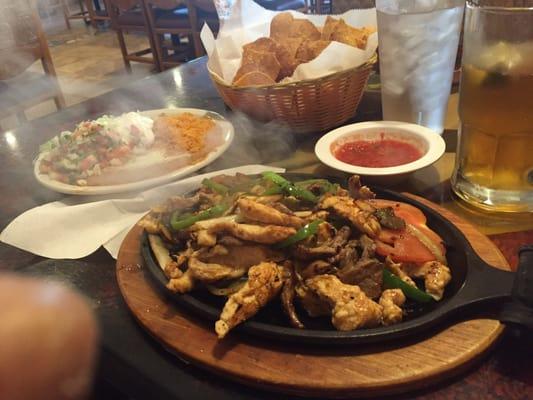 Fajitas at my favorite Mexican restaurant in Iowa!