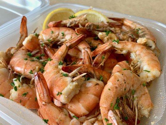 Steamed shrimp from the Hoopers Island Seafood Market.