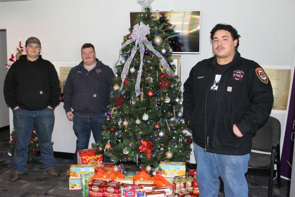 Supporting the Vails Gate Fire Company's Annual Food Drive.  December, 2023