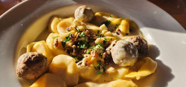 Gorgonzola Tortellini + Lamb Meatballs