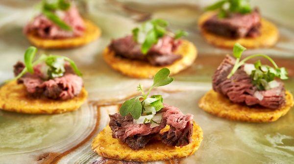 Churrasco Steak on Tostones