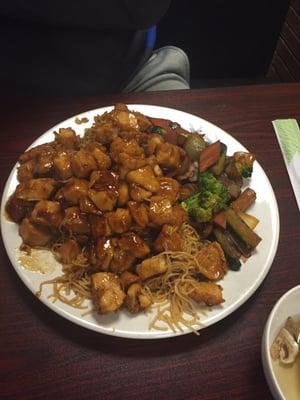 Delicious hibachi chicken. So much food!