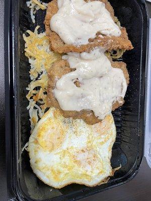 Country fried steak platter