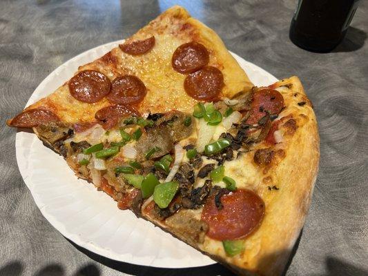 The "Brooklyn Bridge" Pizza and Pepperoni Slice