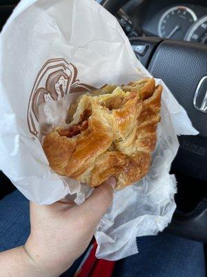 Thick hearty Bacon egg and cheese croissant !!!