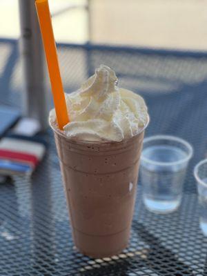 Chocolate shake with whipped cream