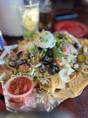 Half priced chicken nachos