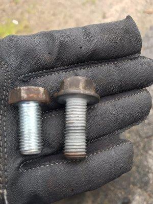 Wrong bolt