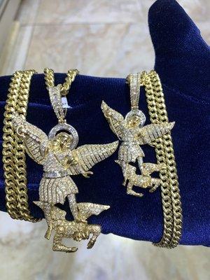 14k Gold and Diamond Saint Michael pendants only at the best price!