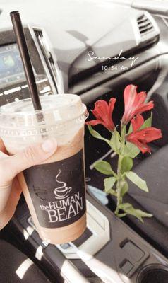 Caramel granita and free flower for mother's day