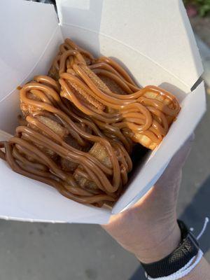 Churro Bites with caramel