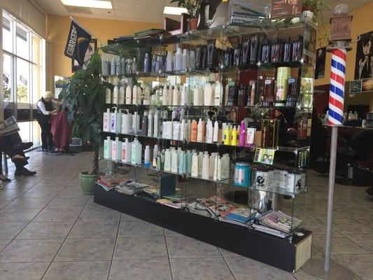 They have lots of hair products for sale!