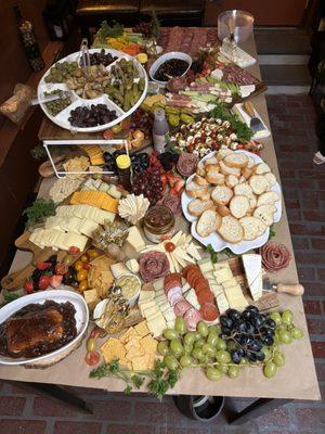 Charcuterie table made by my beautiful wife and her sister.