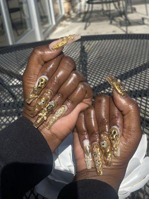 Acrylic nails, extreme design