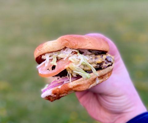 Bacon Ranch Wagyu Steakhouse Burger pretty good for a fast food burger