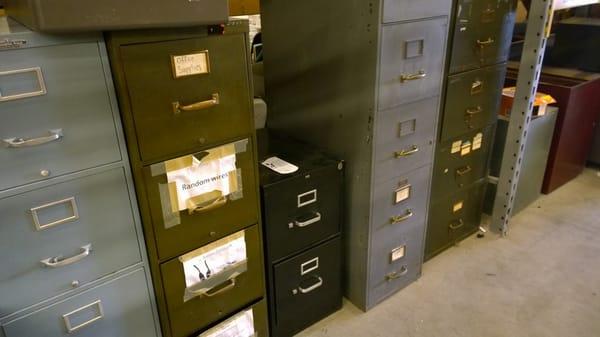 We always have file cabinets in stock!