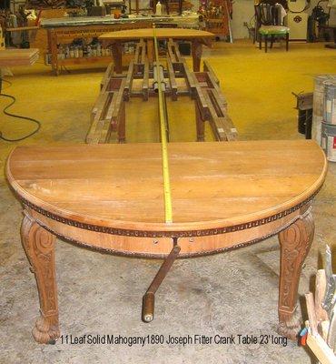 24' Mahogany 11 leaf Table