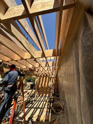 Framing for home addition