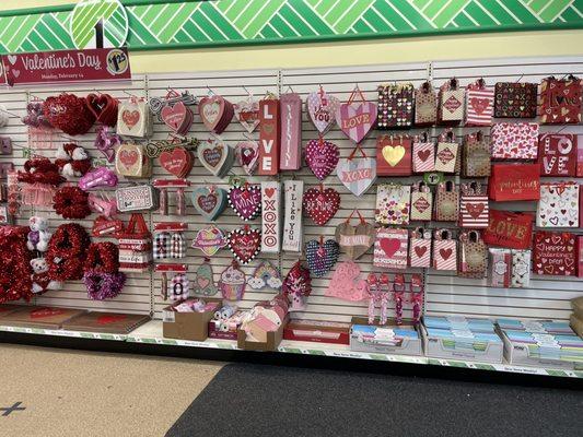 Seasonal section at dollar tree in thorndale for Valentine's Day!