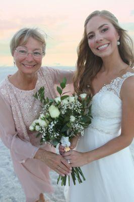 Bride and her mother.  Gowns perfectly altered at Kaplan's