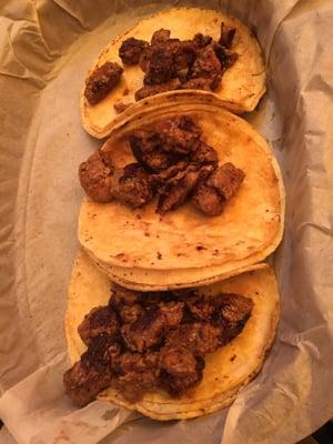 Carne asada tacos(plain).